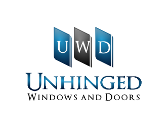 Unhinged windows and doors logo design by kopipanas