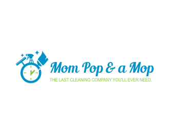 Mom Pop & a Mop logo design by dasam