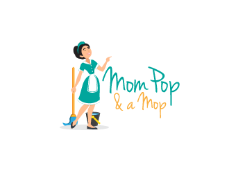 Mom Pop & a Mop logo design by akupamungkas
