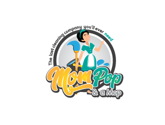 Mom Pop & a Mop logo design by akupamungkas