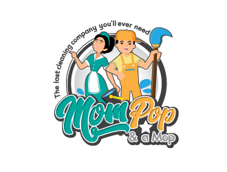 Mom Pop & a Mop logo design by akupamungkas