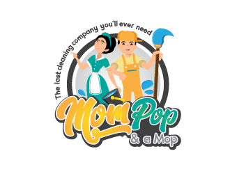 Mom Pop & a Mop logo design by akupamungkas