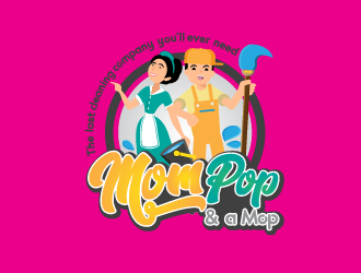 Mom Pop & a Mop logo design by akupamungkas