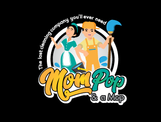Mom Pop & a Mop logo design by akupamungkas