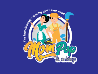 Mom Pop & a Mop logo design by akupamungkas