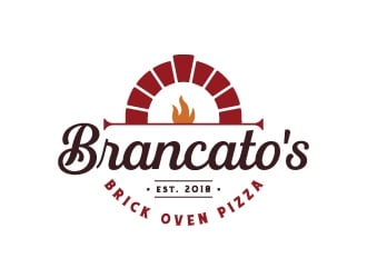 Brancatos Brick Oven Pizza logo design by Kewin