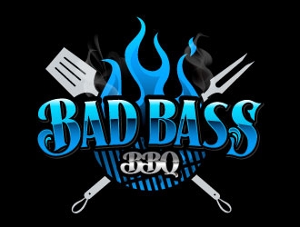 Bad Bass BBQ logo design by daywalker