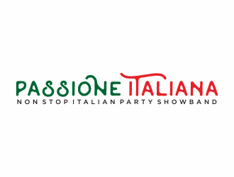 PASSIONE ITALIANA -   tag line: Non Stop Italian Party Showband logo design by hidro
