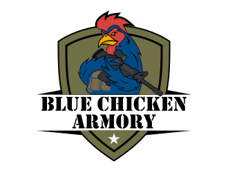 Blue Chicken Armory logo design by Kruger
