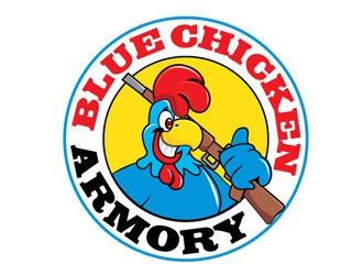 Blue Chicken Armory logo design by LucidSketch