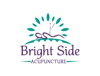 Bright Side Acupuncture logo design by Dawnxisoul393