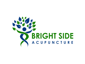 Bright Side Acupuncture logo design by Girly