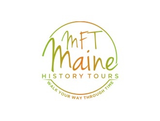 Maine History Tours   Tagline: Walk Your Way Through Time logo design by bricton