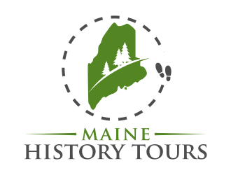 Maine History Tours   Tagline: Walk Your Way Through Time logo design by Dakon
