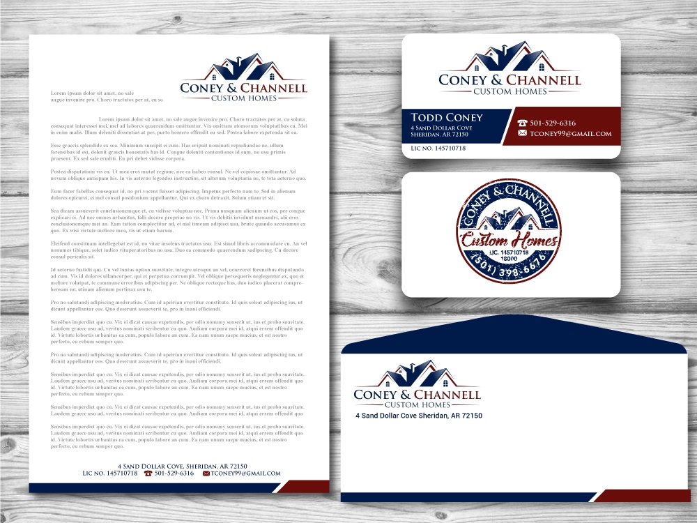 Coney and Channell custom homes  logo design by jaize
