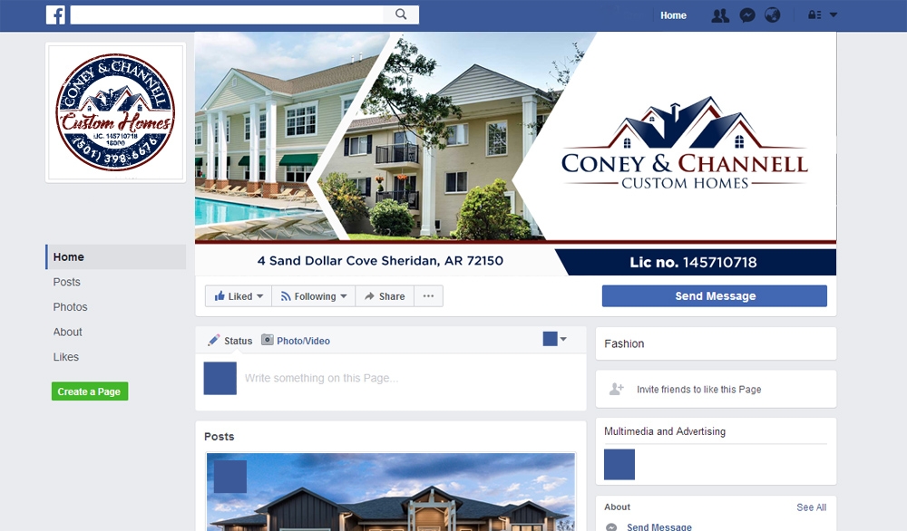 Coney and Channell custom homes  logo design by scriotx