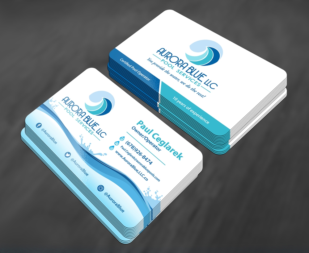 Aurora Blue, LLC logo design by abss