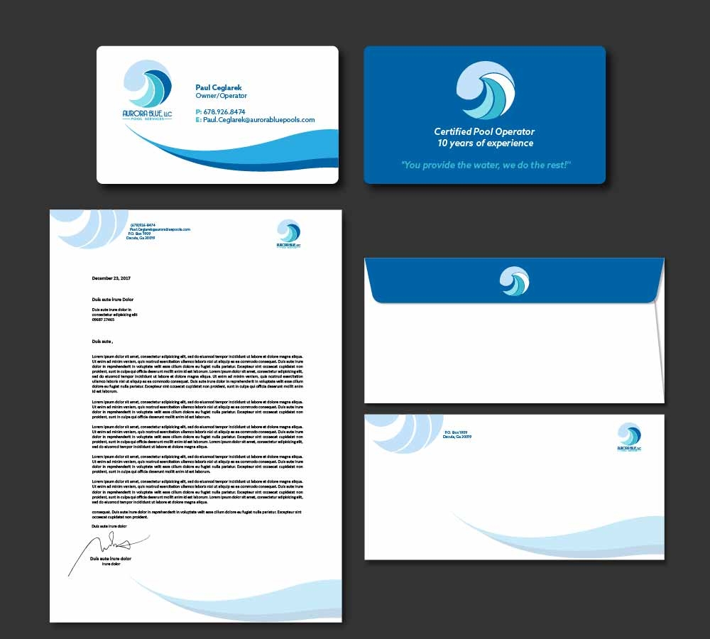 Aurora Blue, LLC logo design by SOLARFLARE