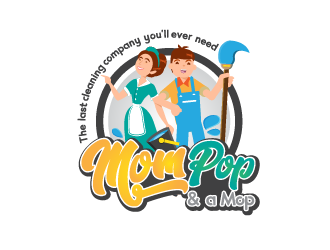 Mom Pop & a Mop logo design by akupamungkas