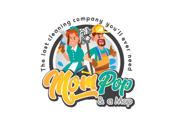 Mom Pop & a Mop logo design by akupamungkas