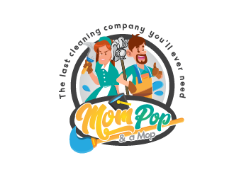 Mom Pop & a Mop logo design by akupamungkas