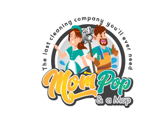 Mom Pop & a Mop logo design by akupamungkas