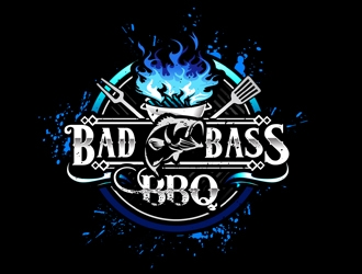 Bad Bass BBQ logo design by DreamLogoDesign