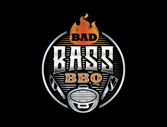 Bad Bass BBQ logo design by Mad_designs