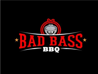 Bad Bass BBQ logo design by Mad_designs