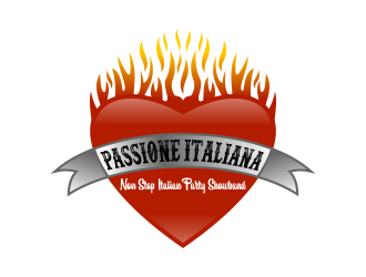 PASSIONE ITALIANA -   tag line: Non Stop Italian Party Showband logo design by done