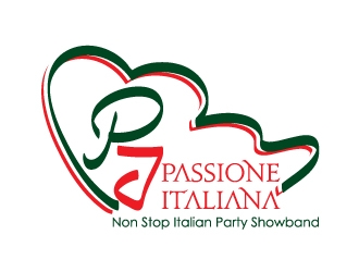 PASSIONE ITALIANA -   tag line: Non Stop Italian Party Showband logo design by miy1985