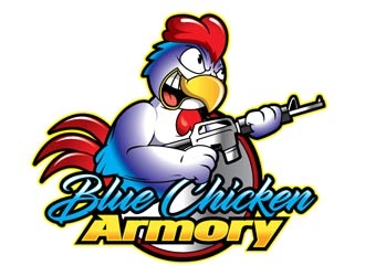 Blue Chicken Armory logo design by shere