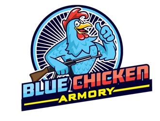 Blue Chicken Armory logo design by shere