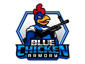 Blue Chicken Armory logo design by daywalker