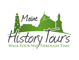 Maine History Tours   Tagline: Walk Your Way Through Time logo design by Dakon