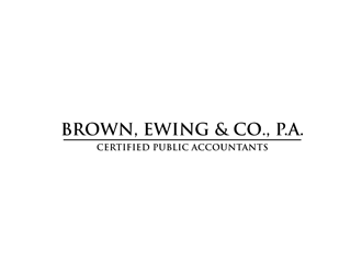 Brown, Ewing & Co., P.A.        Certified Public Accountants logo design by bomie