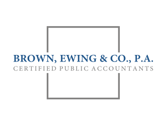 Brown, Ewing & Co., P.A.        Certified Public Accountants logo design by savana