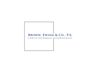 Brown, Ewing & Co., P.A.        Certified Public Accountants logo design by johana