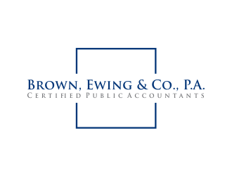 Brown, Ewing & Co., P.A.        Certified Public Accountants logo design by Girly