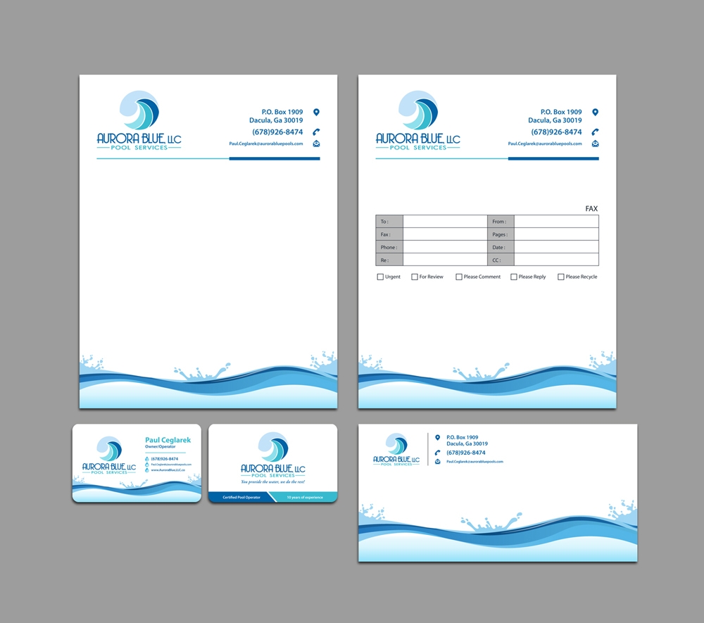 Aurora Blue, LLC logo design by abss