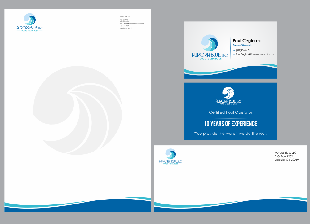 Aurora Blue, LLC logo design by Girly