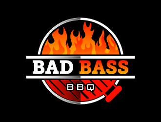 Bad Bass BBQ logo design by pencilhand