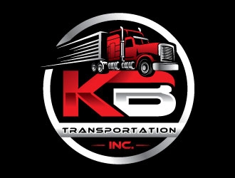 KB Transportation INC. logo design by REDCROW