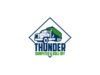 Thunder Dumpster & Roll-off logo design by giphone