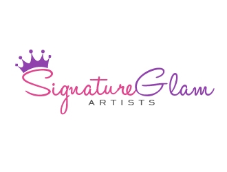 Signature Glam Artists logo design by shravya