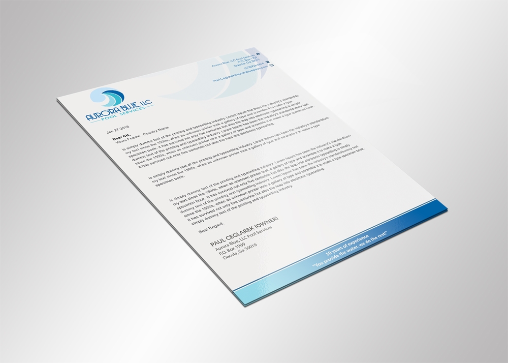 Aurora Blue, LLC logo design by aamir