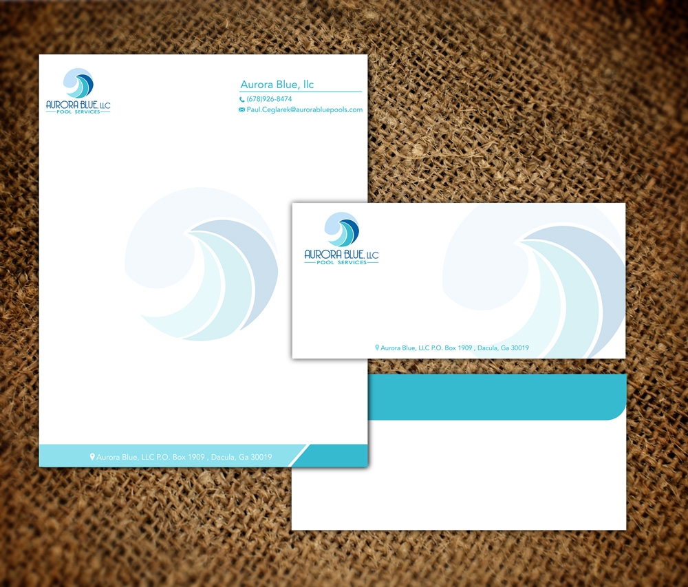 Aurora Blue, LLC logo design by grea8design