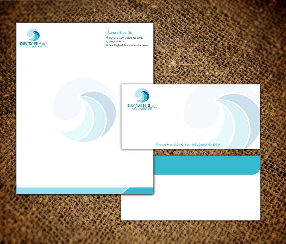 Aurora Blue, LLC logo design by grea8design