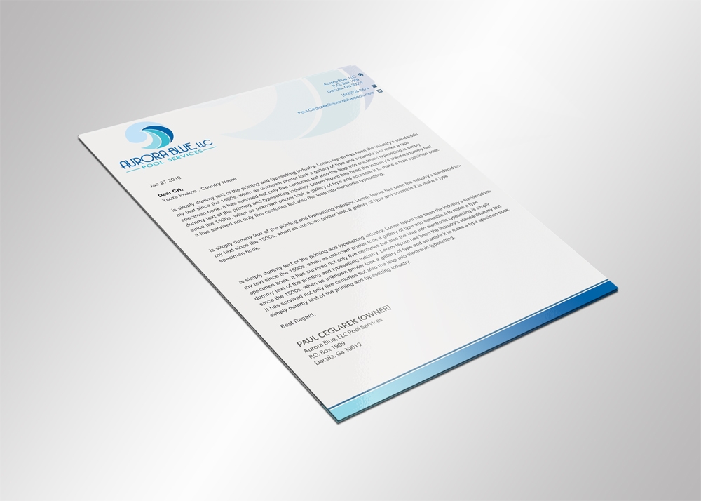 Aurora Blue, LLC logo design by aamir