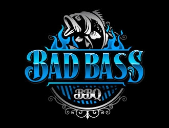 Bad Bass BBQ logo design by daywalker